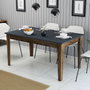 Hanah Home Milan 513 Mesa de Comedor Nogal y Antracita